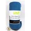 Image 1 : NEW BLUE MICRO FLEECE THROW BLANKET