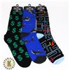 Image 1 : THREE NEW PAIRS OF MENS FUN PATTERN SOCKS