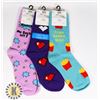 Image 1 : THREE NEW PAIRS OF WOMENS FUN PATTERN SOCKS
