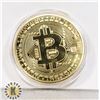 Image 1 : GOLD COLOR BITCOIN NOVELTY COIN IN CAPSULE