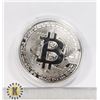 Image 1 : SILVER COLOR BITCOIN NOVELTY COIN IN CAPSULE