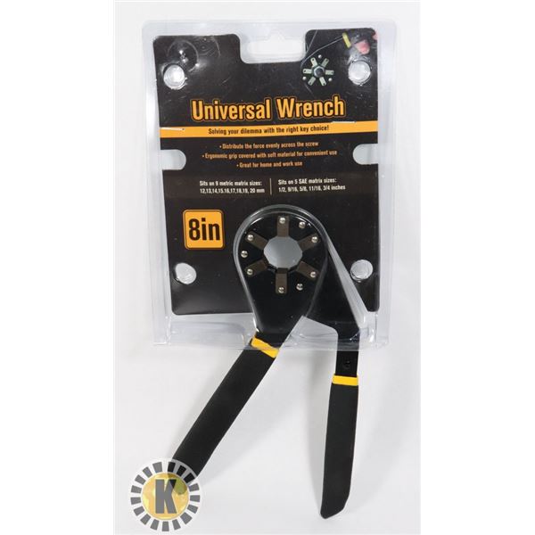 NEW 8" UNIVERSAL WRENCH