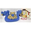 BLUE DRAGON PIGGY BANK W/ STATUE/DECOR PIECE