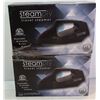 Image 1 : 2 NEW BLACK STEAMPLY TRAVEL STEAMERS