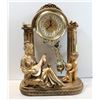 Image 1 : VINTAGE BRASS LOOK GRECIAN STYLE CLOCK - WORKING