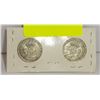 Image 2 : TWO SILVER SHILLING COINS 1943 & 1944