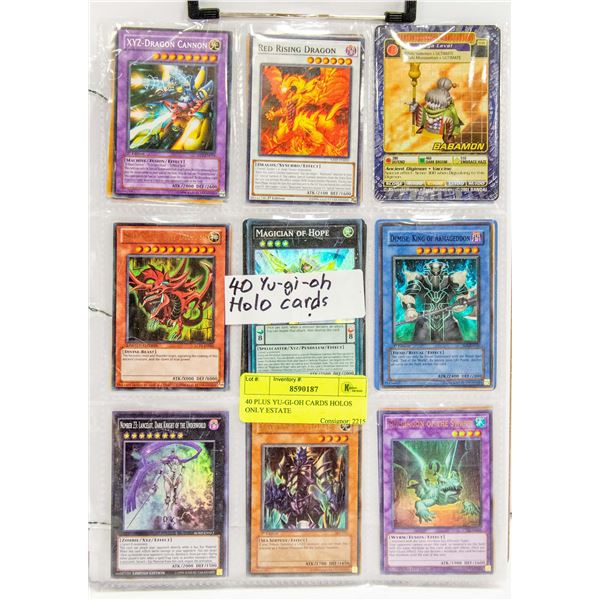 40 PLUS YU-GI-OH CARDS HOLOS ONLY ESTATE