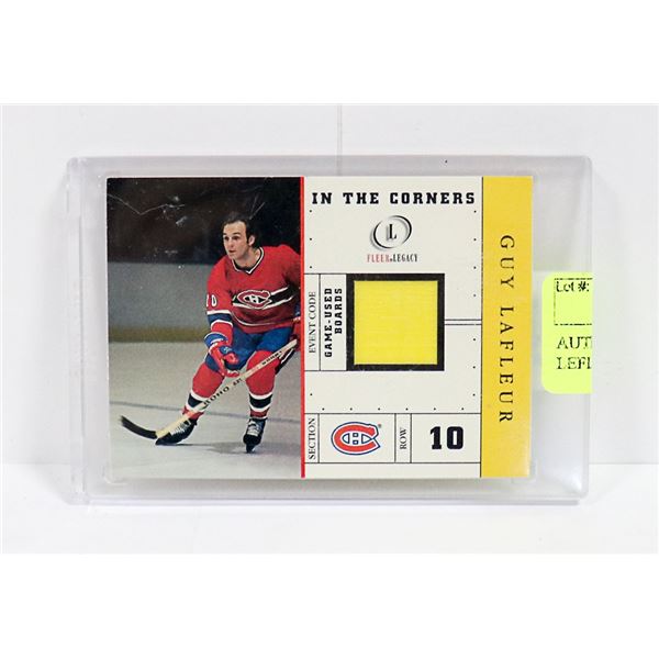 AUTHENTIC GAME USED GUY LEFLEUR INSERT CARD