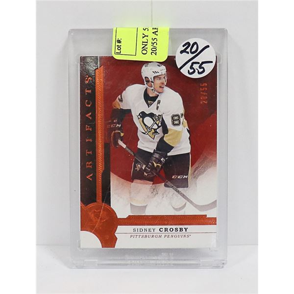 ONLY 55 MADE SIDNEY CROSBY 20/55 ARTIFACTS