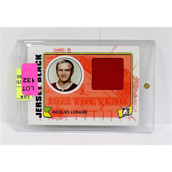 AUTHENTIC JACQUES LEMAIRE MTL HABS JERSEY CARD