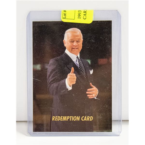 1993 DON CHERRY REDEMTION CARD MAIL AWAY