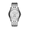 NEW ARMANI UNISEX 38MM SILVER DIAL MSRP $309