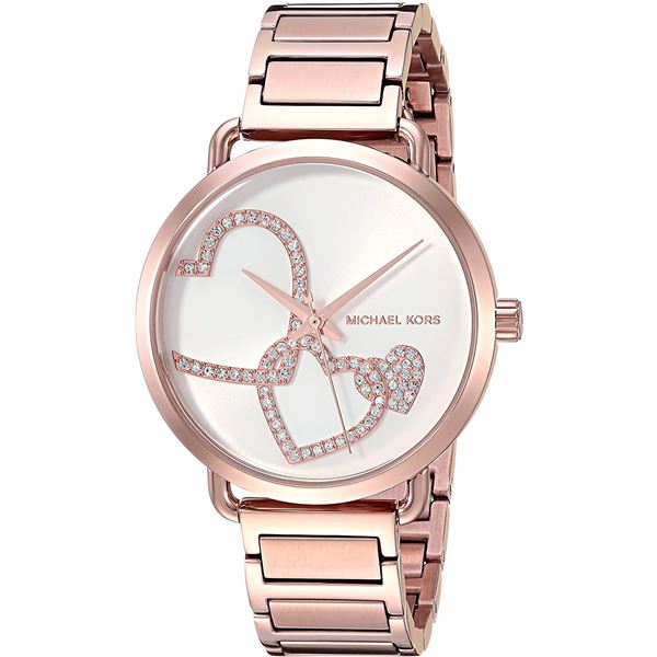 NEW MICHAEL KORS ROSE GOLD TONE 37MM MSRP $300