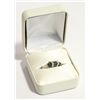 14K WHITE GOLD FANCY COLOURED BLACK DIAMOND RING