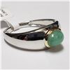 174) SILVER EMERALD(1.3CT) RING, SIZE 10.5