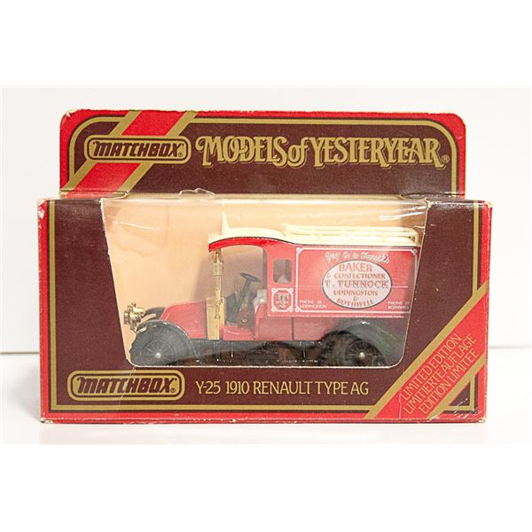 MATCHBOX DIECAST 1910 RENAULT TYPE AG