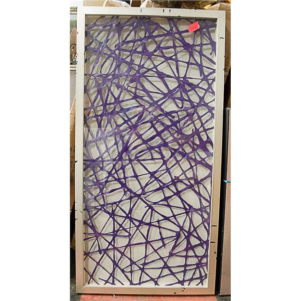 SHOWHOME PURPLE MAZE PICTURE IN GLASS 20  X 40 