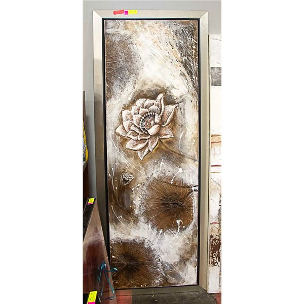 FRAMED SHOWHOME FLOWER PICTURE 22" X 64"