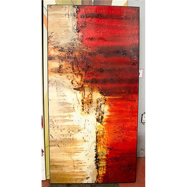 SHOWHOME RED ABSTRACT PICTURE 24  X 48 