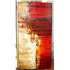 Image 1 : SHOWHOME RED ABSTRACT PICTURE 24" X 48"