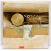 SHOWHOME PAIR OF GOLD COLOURED ART PICTURES