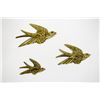 Image 1 : SET OF 3 BRASS BIRD HANGING DECOR PIECES