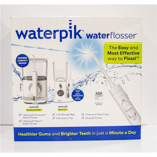 WATERPIK WATER FLOSSER 2 PACK INCLUDES WATERPIK