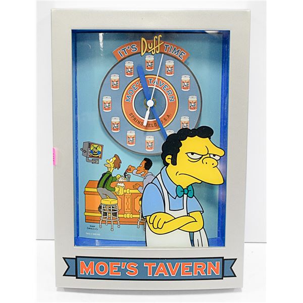 THE SIMPSONS MOE'S TAVERN 3D WALL DISPLAY CLOCK