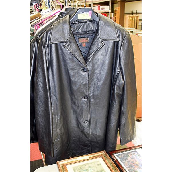 DANIER LADIES BLACK LEATHER JACKET - SIZE XL