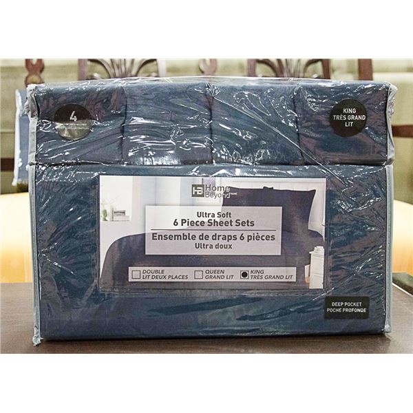 ULTRA SOFT 6 PIECE SHEET SET (DEEP POCKETS) - KING