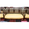 Image 1 : VINTAGE 3PC UPHOLSTERED SEATING SET WITH BRASS