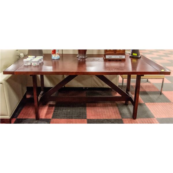 BROWN RUSTIC DINING TABLE H-74" H-30" W/ 40"