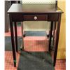 Image 1 : BROWN WOODEN ENTRANCE TABLE APPROX H-18" L & W 32"