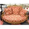 Image 1 : VINTAGE CARVED STYLE UPHOLSTERED LOVE SEAT