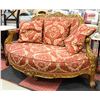 Image 2 : VINTAGE CARVED STYLE UPHOLSTERED LOVE SEAT