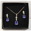 Image 1 : TANZANITE PENDANT & MATCHING