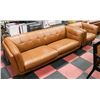 Image 1 : BROWN GENUINE LEATHER SOFA WITH CHAIR