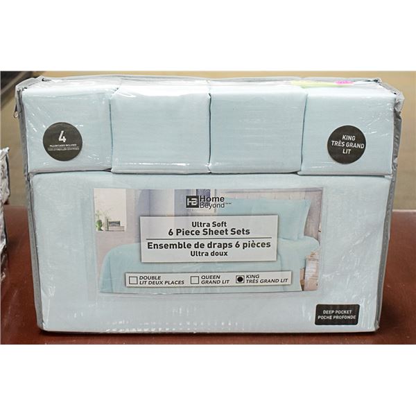 ULTRA SOFT 6 PIECE SHEET SET (DEEP POCKETS) - KING