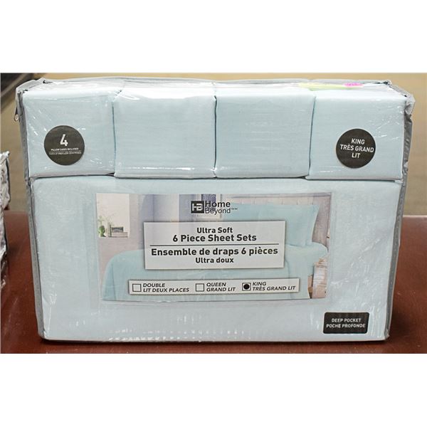 ULTRA SOFT 6 PIECE SHEET SET (DEEP POCKETS) - KING