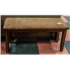 Image 1 : SOLID DARK WOOD PADDED BENCH