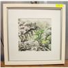 Image 1 : FRAMED JAPANESE ART WORK 22" X 22"