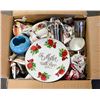 Image 1 : BOX LOT OF VINTAGE DISHES + MORE