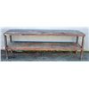HEAVY METAL WORK BENCH 33" TALL, 25" WIDE, 96.5" W