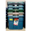 Image 1 : 5 RUBBERMAID ROUGHNECK 53L STORAGE TOTES W/ 3 LIDS