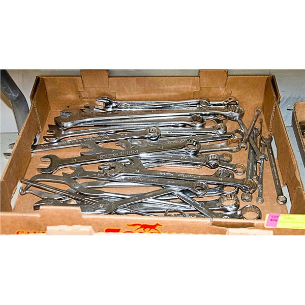 FLAT LOT OF OPEN END WRENCHES