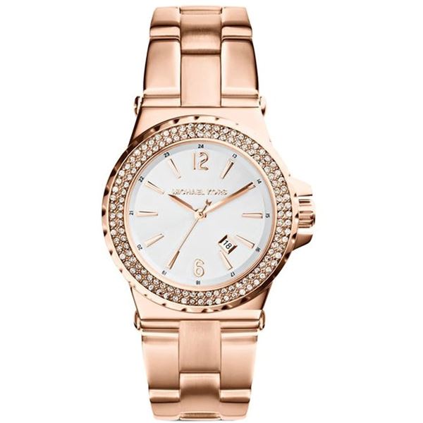 NEW MICHAEL KORS ROSE GOLD TONE 33MM MSRP $311