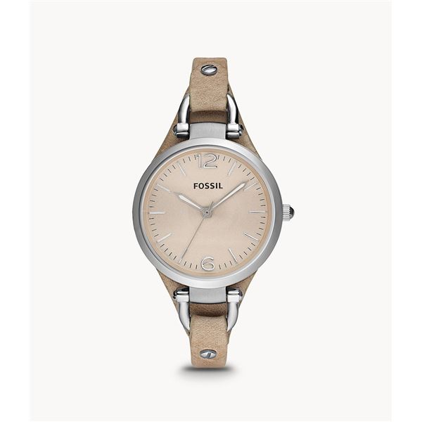 NEW FOSSIL 32MM TAN LEATHER STRAP WATCH MSRP $165