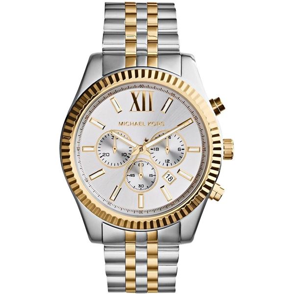 NEW MICHAEL KORS 45MM WHITE DIAL 3-CHRONO MSRP$365