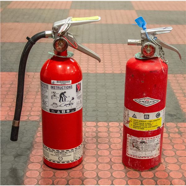 LOT 2 CHARGED 5-7LBS FIRE EXTINGUISHERS