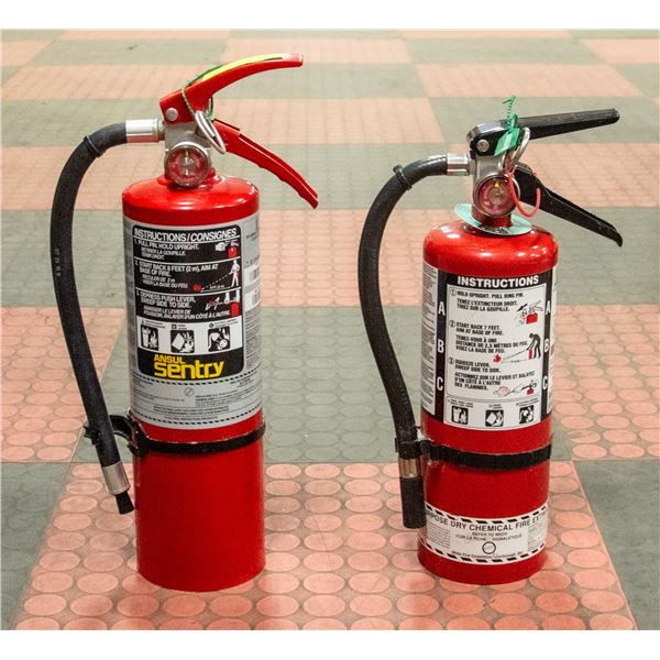 LOT 2 CHARGED 5-7LBS FIRE EXTINGUISHERS